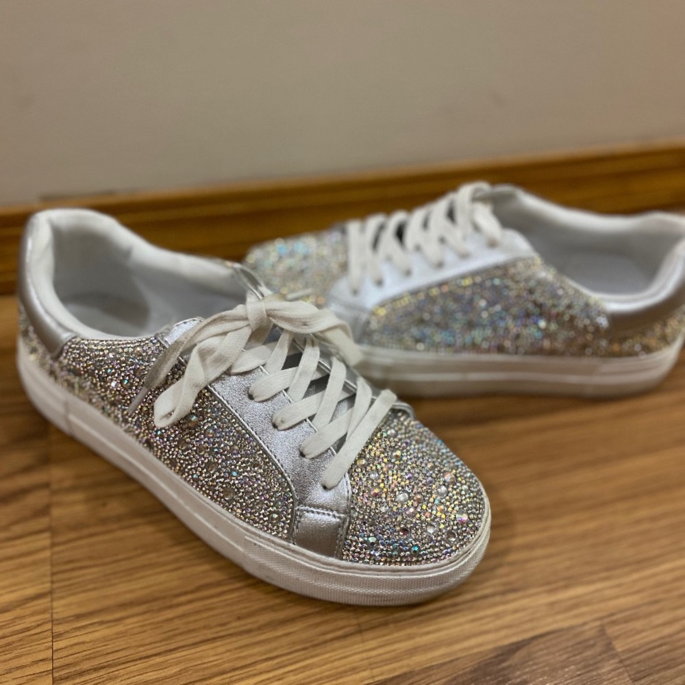 Steve Madden rhinestone sneakers